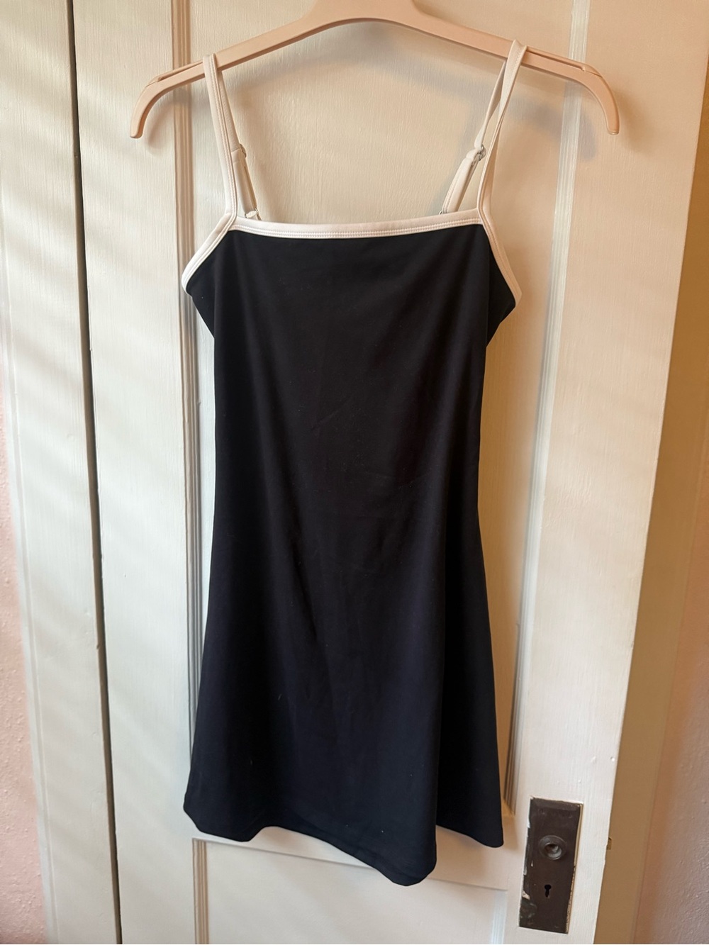 wild fable Black Mini Slip Dress with White Trim